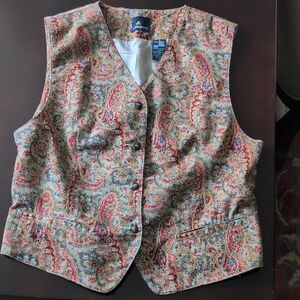 Vintage Liz Claiborne Paisley Vest